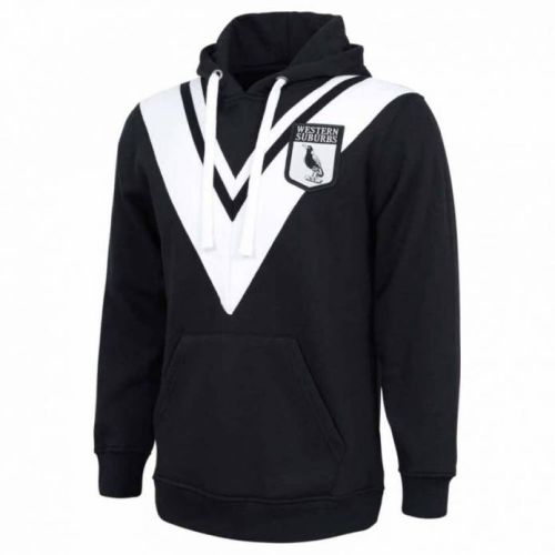 WESTERN SUBURBS MAGPIES RETRO HOODIE