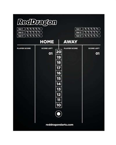 RED DRAGON DRY WIPE SCORE BOARD