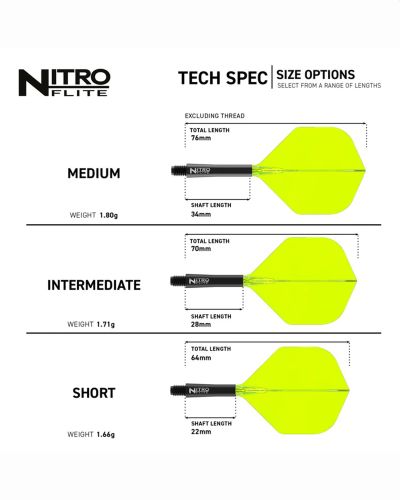 RED DRAGON NITRO FLITE | BLACK SHAFT | YELLOW FLIGHT