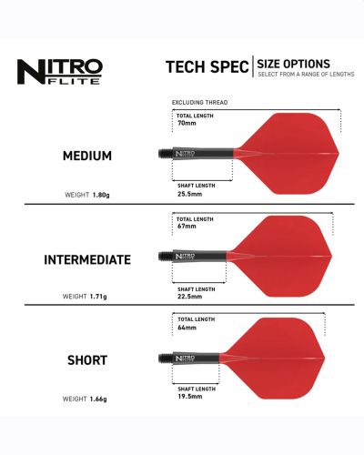 RED DRAGON NITRO FLITE | BLACK SHAFT | RED FLIGHT