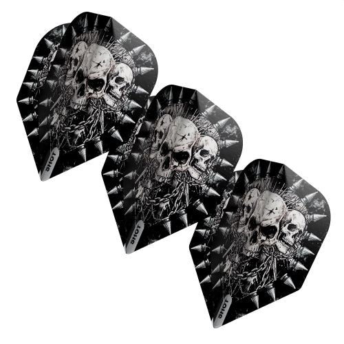 SHOT GNARLY SKULLS DART FLIGHTS