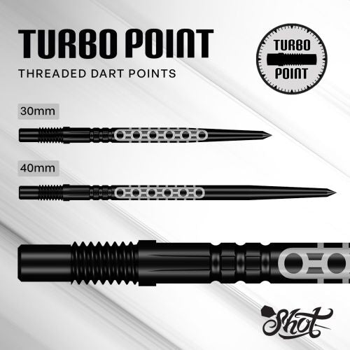SHOT GOTH BLACK TURBO DART POINTS