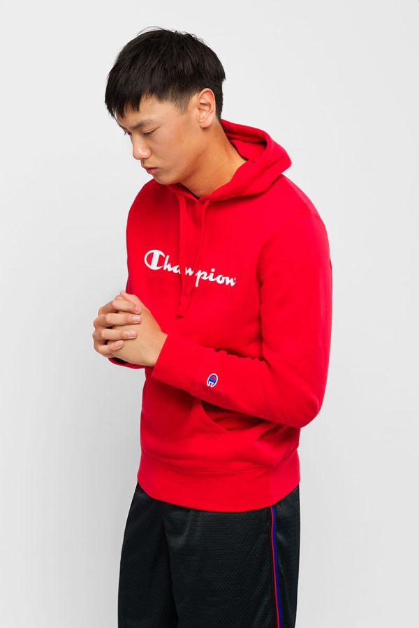 CHAMPION MENS SCRIPT HOODIE