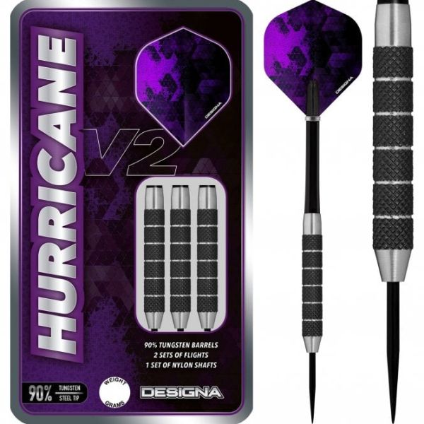 DESIGNA HURRICANE V2 80% TUNGSTEN | BLACK KNURL