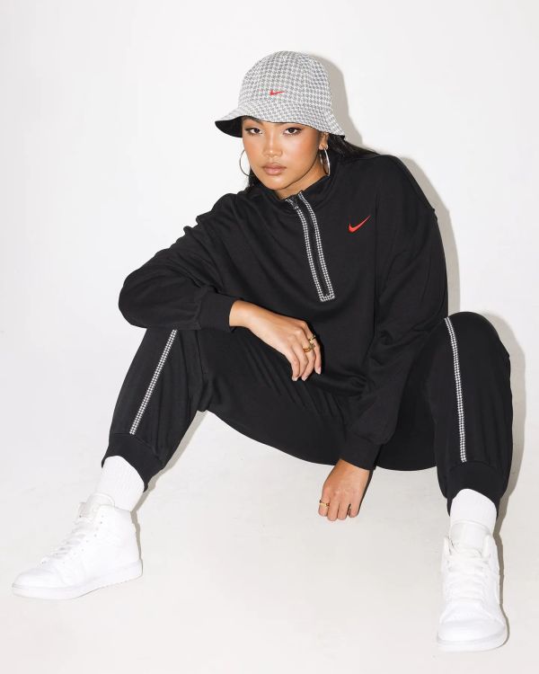 NIKE WOMENS ICON CLASH FLEECE 1/4 ZIP