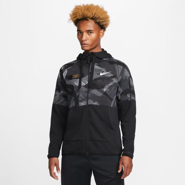 NIKE MENS DRI-FIT FULL ZIP FITNESS HOODIE