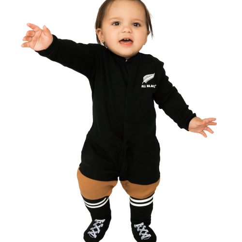 NZ ALL BLACKS INFANT UNISEX FOOTYSUIT