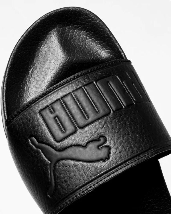 PUMA UNISEX LEADCAT BLACK BLACK SLIDE