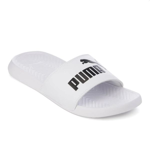 PUMA UNISEX POPCAT WHITE SLIDES