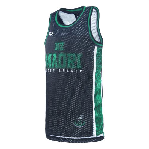 DYNASTY KIDS NZ MAORI RL BASKETBALL SINGLET 2025