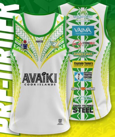 MANTIS COOK ISLANDS RL TRAINING SINGLET 2025 | WHITE