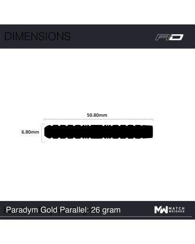 RED DRAGON PARADYM GOLD PARALLEL 90% TUNGSTEN
