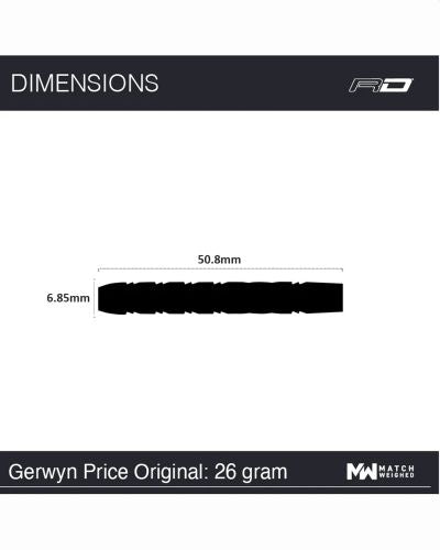 RED DRAGON GERWYN PRICE BLUE ORIGINALS 90% TUNGSTEN