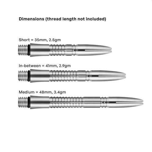 SHOT MAKO TITANIUM DARTS SHAFTS WITH O RINGS