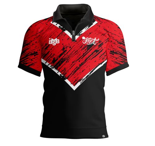 SHOT MICHAEL SMITH RED STRIP DART POLO