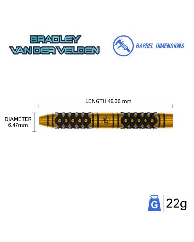 WINMAU BRADLEY VAN DER VELDEN 90% TUNGSTEN
