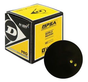 DUNLOP PRO YELLOW DOUBLE DOT SQUASH BALL