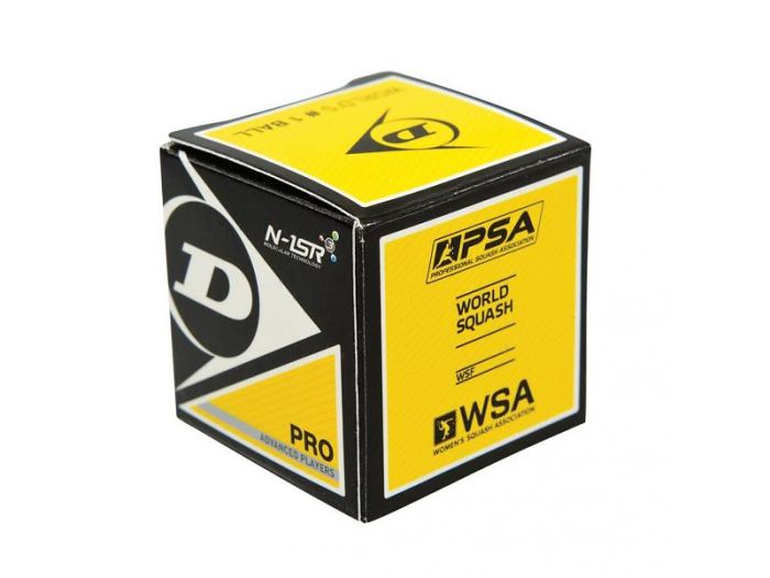 DUNLOP PRO YELLOW DOUBLE DOT SQUASH BALL