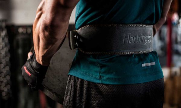 HARBINGER 4" LEATHER LIFTING BELT