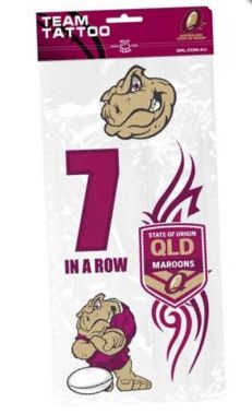 STATE OF ORIGIN TATTOO SHEET