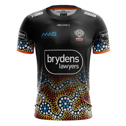 STEEDEN WEST TIGERS PLAYERS RUN OUT TEE