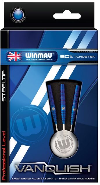 WINMAU BLUE VANQUISH 90% TUNGSTEN DARTS